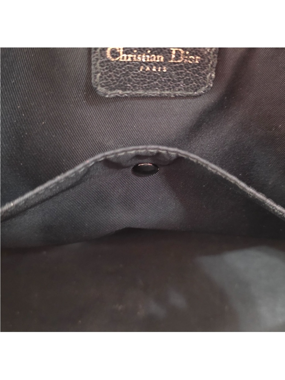 Dior Black Leather Satchel with Gold 'D' Accent - Picture 8 of 12